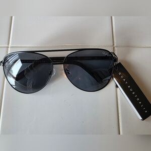 Quay Australia Black Aviator Sunglasses